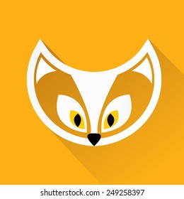 vector cat face flat icon