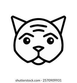 Vector cat face. Logo template with cat head.