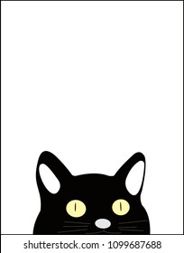 Vector Cat in the frame on white background