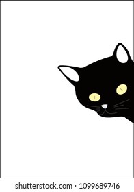 Vector Cat in the frame on white background