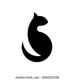 Vector cat in golden ratio style