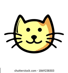 vector of cat head icon. cat icon vector.