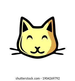 vector of cat head icon. cat icon vector. 