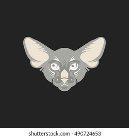 Vector cat head for your design