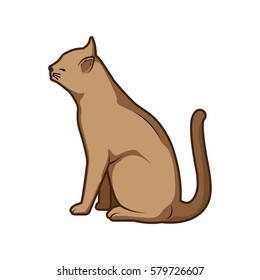 Vector Cat Icon Illustration. Pet logo concept.Flat Cartoon Style Suitable for Sticker, Banner, Flyer