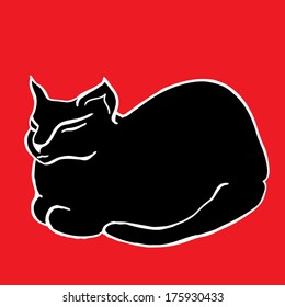 Vector Cat Illustrartion
