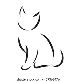 Vector cat logo on a white background.