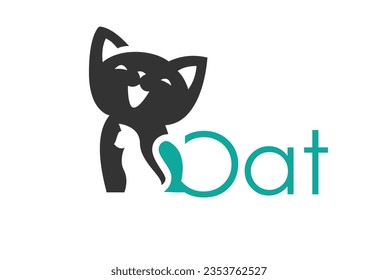 Vektorgrafik einer Katze Miau Gesicht-Design auf weißem Hintergrund. Haustiere, Tiere.