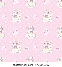 vector cat pattern, cat illustration seamless, Graphic Design pattern