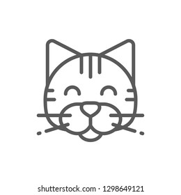 Vector cat, pet, animal line icon. Symbol and sign illustration design. Isolated on white background