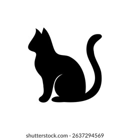 vector cat silhouette, silhouette of cat