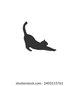 Vector cat silhouette. Icons and illustrations