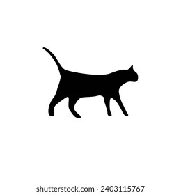Vector cat silhouette. Icons and illustrations