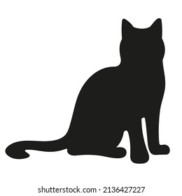 vector cat silhouette. pet outline