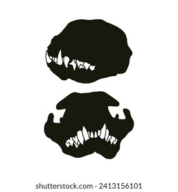 Vector cat skull cat silhouette vector illustration art