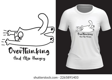 Vector cat t shirt design for woman