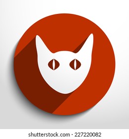 Vector cat web icon. Eps 10.