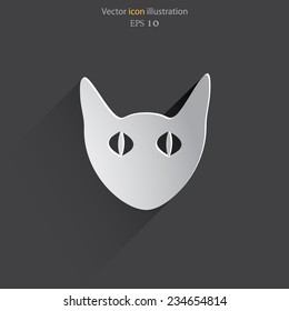 Vector cat web icon. Eps 10.