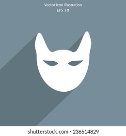 Vector cat web icon. Eps 10.
