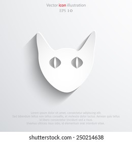 Vector cat web icon Eps 10.