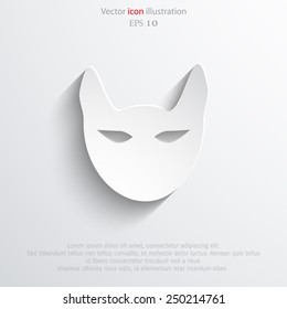 Vector cat web icon Eps 10.