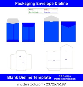 Vector Catalog Envelope set Template Die Line 6x9 Inch 3D design editable and resizable