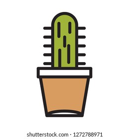 vector catcus plant icon 
