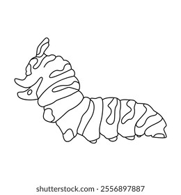 Vector Caterpillar Insect Cartoon Illustration Isolated