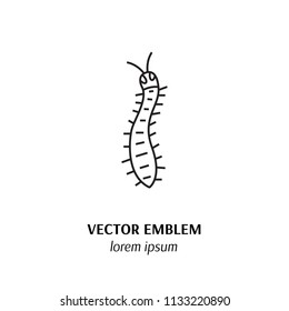 Vector Caterpillar linear icon