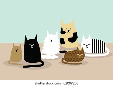 vector cats