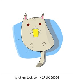 Vector Cats Characters Cute Cat Illustration. Cat Mascot Cartoon Character. Animal Icon Concept White Isolated. Flat Cartoon Style Suitable for Web Landing Page, Banner, Flyer, Sticker, Card