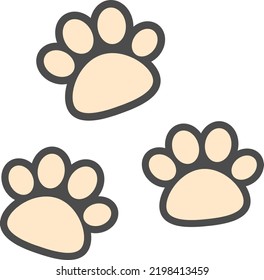 Vector del rastro de gatos y perros. Se puede utilizar como logotipo, icono y marca