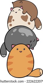 vector cats set of stickers cats in different poses