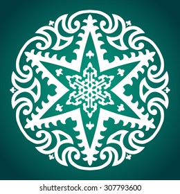 Vector caucasian ornament sample