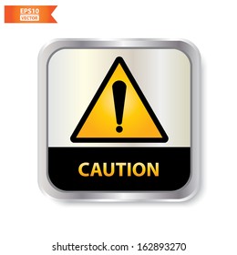 Vector: Caution sign isolated. Eps10.