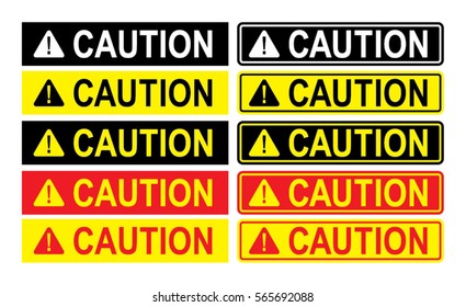 Vector Caution Sign Sticker Standard Icon