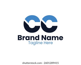 Vector CC letter logo design CC creative initials letter logo concept