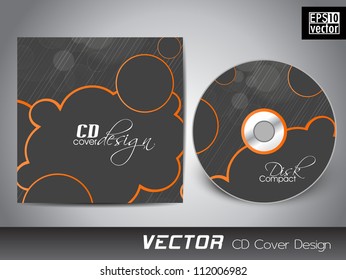 Vector CD cover design with abstract pattern.EPS 10