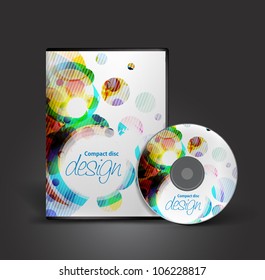 vector cd cover design template with copy space, vector illustration