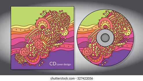 Vector cd cover design template with copy space. Vector illustration