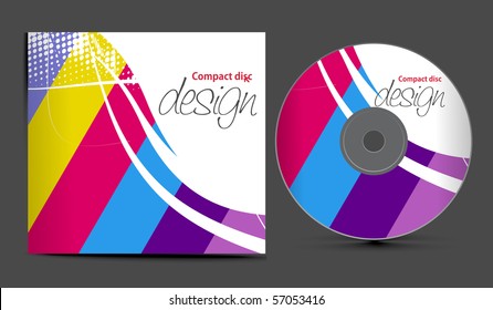 vector cd cover design template with copy space, vector illustration