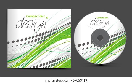 vector cd cover design template with copy space, vector illustration