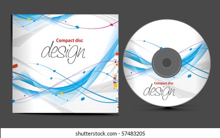 vector cd cover design template with copy space, vector illustration