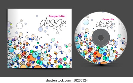 vector cd cover design template with copy space, vector illustration