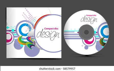 vector cd cover design template with copy space, vector illustration