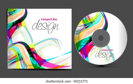 vector cd cover design template with copy space, vector illustration