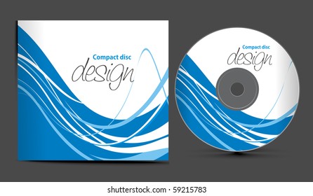 vector cd cover design template with copy space, vector illustration