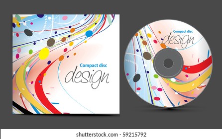 vector cd cover design template with copy space, vector illustration