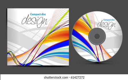 vector cd cover design template with copy space, vector illustration