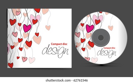 vector cd cover design template with copy space, vector illustration